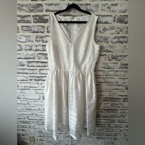 Womens white Kate Spade Organza v-neck fit and flare dress